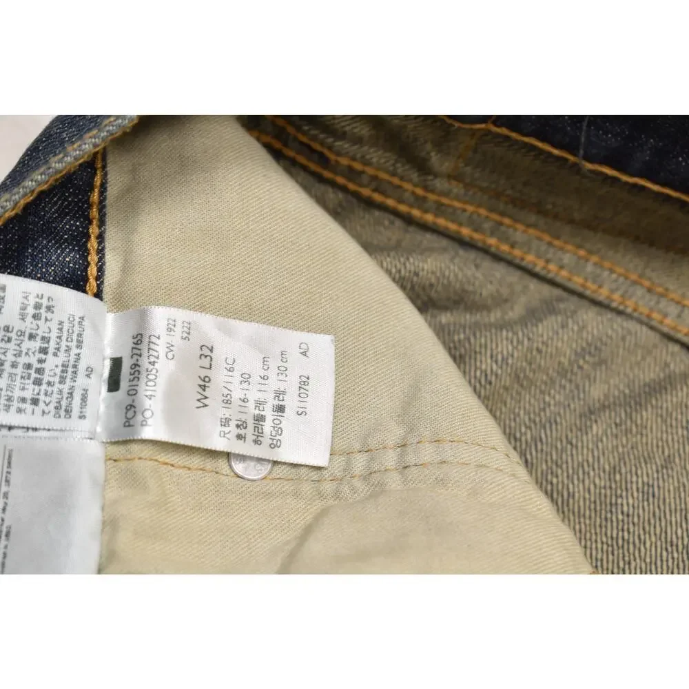 Levi's 559 Relaxed Straight Leg Jeans Men's Size 46x32 Dark Wash Denim Blue